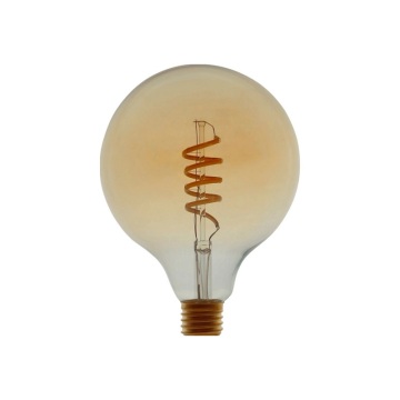 Warm yellow light filament bulb for basement