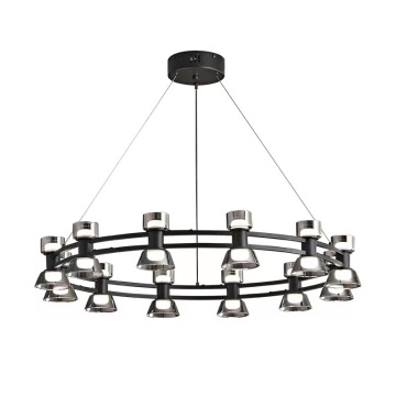 Industrial Glass Pendant Light - Modern Decorative LED Chandelier for Living Room
