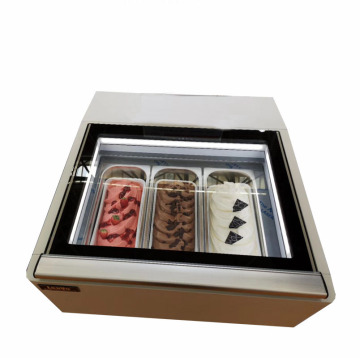 Defrosting Ice Cream Display Counter Refrigerator Freezer