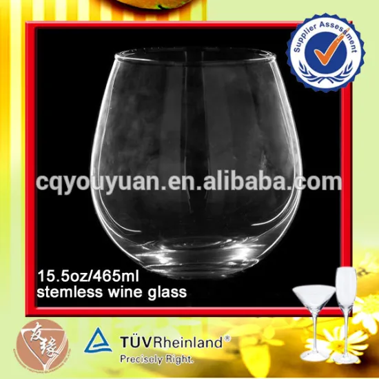 Stemless red wine personalized wine glasses 15.5oz