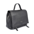 Whitney Large Studded Leather Convertible Tote Bag Black