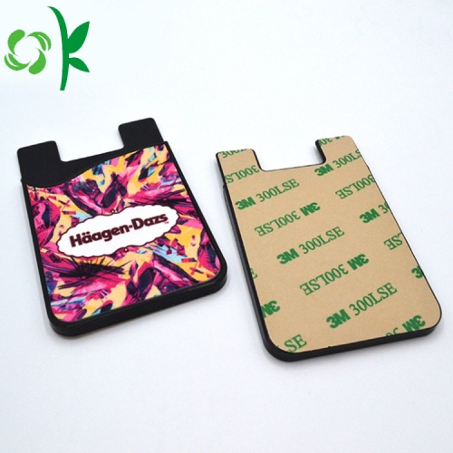 Customized Unique Silicone Adhesive Card Holder Phone Wallet