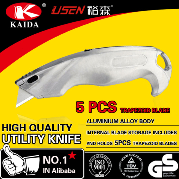 Heavy Duty Utility Cutter Knife With 5 PCS Spare Blades SET