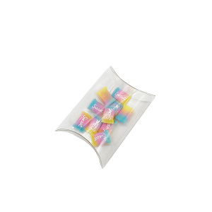 Retail pillow shape hard small plastic clear box