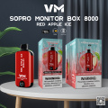 Kotak monitor Sopro e-rokok 8000 puffs