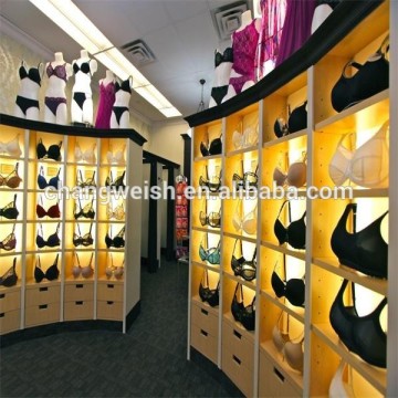 wooden underwear display shelves