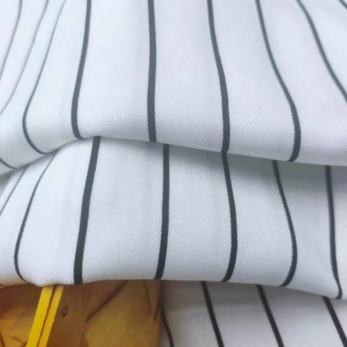 Warm Outdoor Slim Striped Twill Rayon Fabric