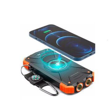 10.000 mAh zonne -powerbank met dubbele flitsende lichten