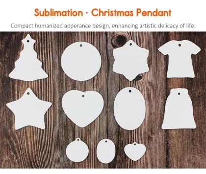 Star Shape Sublimation Ceramic Ornaments for Christmas