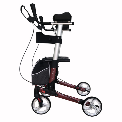 Upright Aluminum Walker Upright Rollator With Adjustable Handle Factory