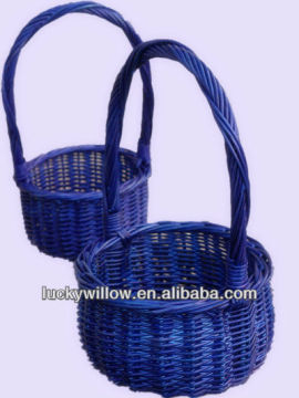 purely handmade willow gift&flower basket factory wholesale