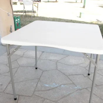 HDPE White Square Plastic Folding Furniture Table