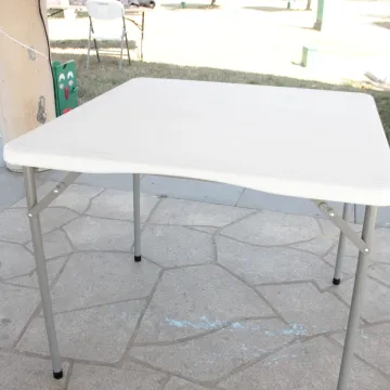 HDPE White Square Plastic Folding Furniture Table