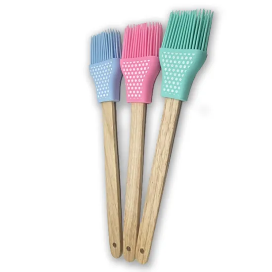Heat-Resistant Silicone Basting Brush for Kitchen Baking and Cooking, Various Colors