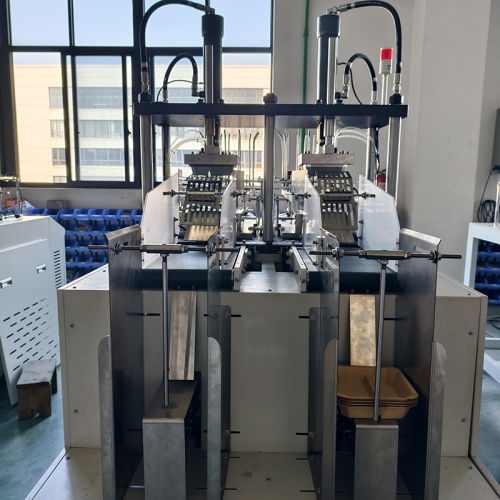 Dvigubos stoties aštuonkampės popierinės dėžutės formavimo mašina