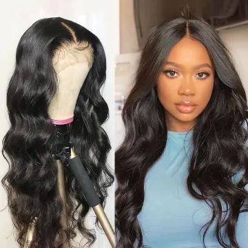 Wholesale Body Wave Human Hair Wig Long Raw Brazilian Hair Full Transparent Lace Frontal Wig For Black Women