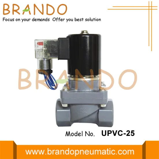 1'' DN25 UPVC CPVC Anti-Corrosive Solenoid Valve