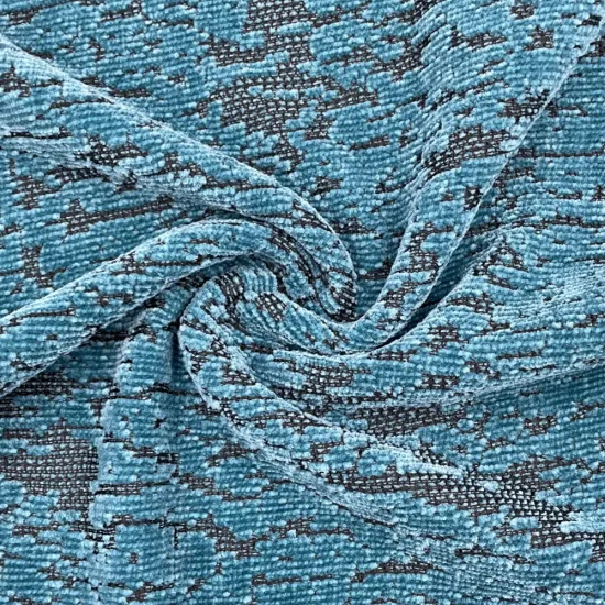 Knitted 100% Polyester Chenille Jacquard Fabric