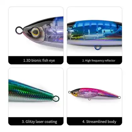 OEM 175mm 97g Big Game Topwater Pencil Lure - Walk The Dog Saltwater Bass Fishing Bait