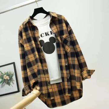 Custom ladies casual long sleeves blouse