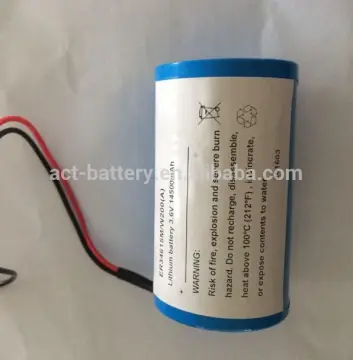3.6V lithium thionyl chloride battery ER34615M 14.5Ah for GSM model