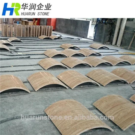 Column Shape Panel Beige Travertine Marble Roma Travertine Stone