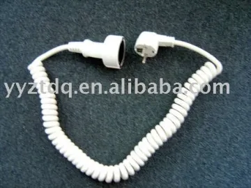 European extension cord Spiral cable