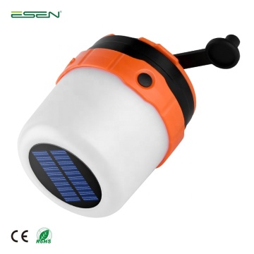 USB Rechargeable Solar Powered Camping Lantern with LED and USB-C for Picnic and Outdoor Use