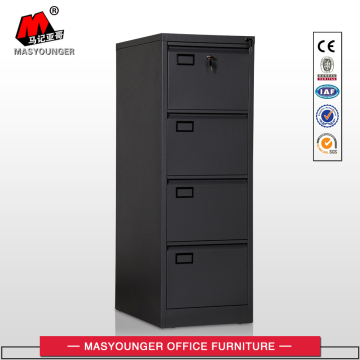 Black Metal 4 Drawer File Cabinet