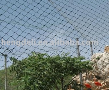 Animal enclosure, rope mesh, bird netting