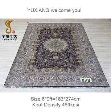 Chinese pure silk handmade and hand knotted persian wholesale factory price carpet tile