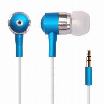 Hot Selling Metal Earphones with 102dB/mW Sensitivity, 1,200 ±50mm Cord Length