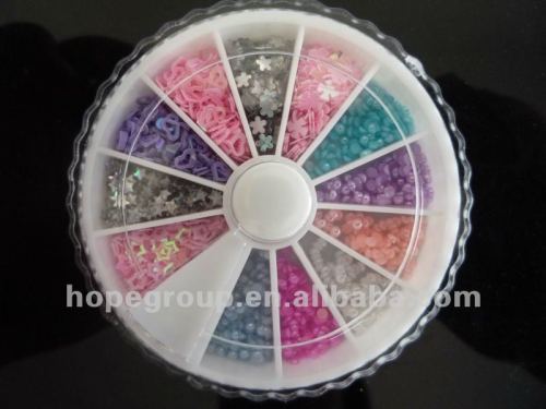 2014 Ladybird nail arts /3D nail sequins decoration for nails /packing with wheel