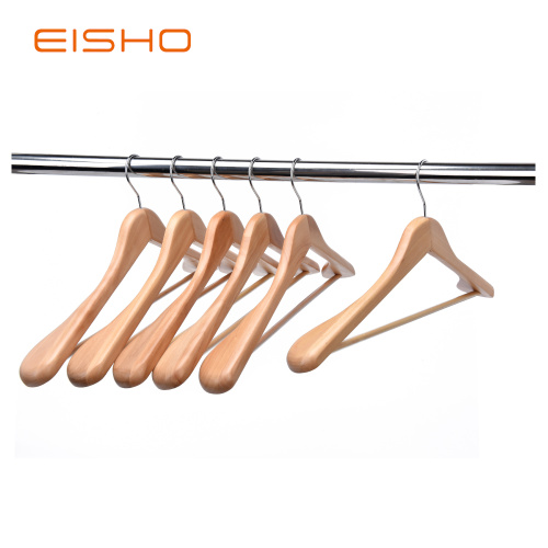 EISHO Quality Luxury Curved Wooden Suit Hangers