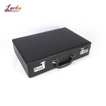 OEM/ODM PU Leder Aktentasche mit Dateitasche und Kombinationsschloss