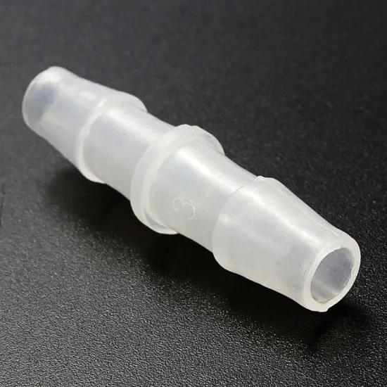 Custom precision tube connector, plastic steel round straight tube connectors