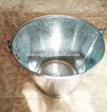 Metal Galvanized Bucket Top Dia 26 x Bottom 17 x H 19.5cm