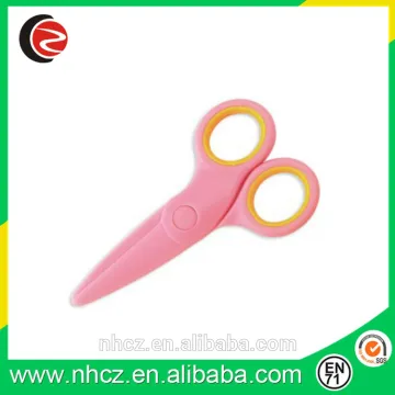 Pink stainless steel school student scissors