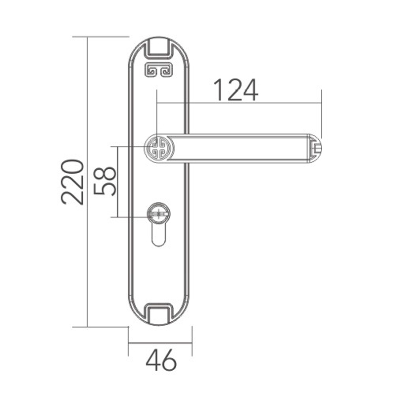 New Chinese style split lock