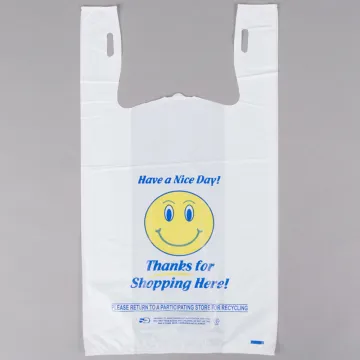 Custom Own Logo Printed Plastic Shopping T-Shirt Bag