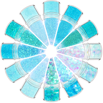 Non-toxic Green and Blue Holographic Hexagon Glitter 10-12g Bottle Suppliers