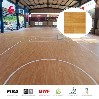 PVC indoor maple sport floor for basketball court