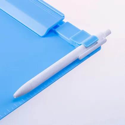 Letter Size Plastic Hard Clipboard with Pen Holder - Horizontal Medical Clipboard