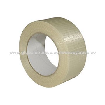 Cross Filament Tape, High-strength Weave Fiber Glass, Excellent for Bundling and Strapping