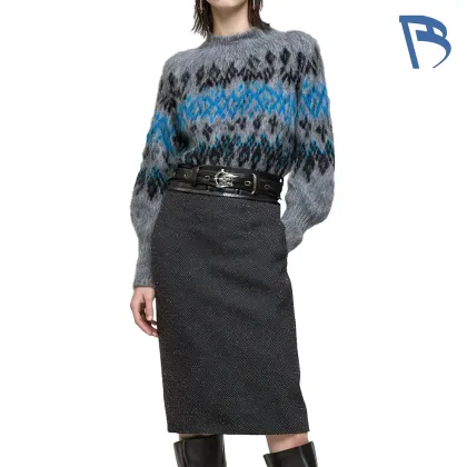 Gray Icelandic Mohair Sweater
