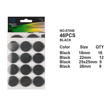 Black Non-weavn Felt pads