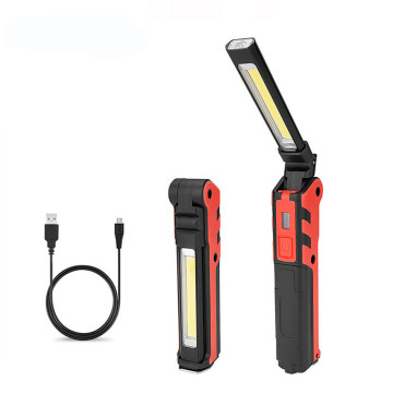 USB Rechargeable 5W Cob Work Work Work: Portable, Cob Cob LED ทำงานไฟ, ไฟฉายแม่เหล็กและคบเพลิงสำหรับการตรวจสอบและซ่อมแซมรถยนต์