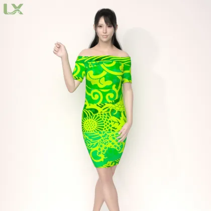 Custom Hawaiian Sun & Flower Girls' Dresses with Samoan Tapa Print Design