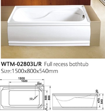 Removable Skirt Bathtubs Integrated Apron Bathtub