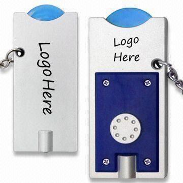 Euro Coin LED Holder Keychains, Suitable for Promotional Purposes
